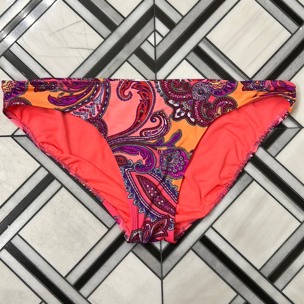 Old Navy Pink Multi Paisley Print Bikini Swim Bottom X-Large